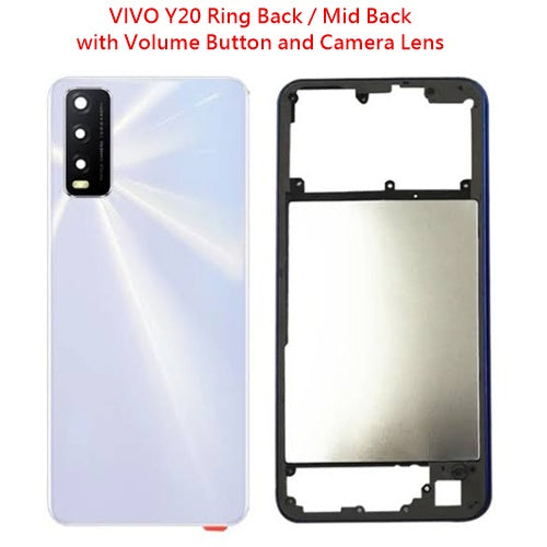 Vivo Y20 Ring Back / Mid Back with Volume Button and Camera Lens | Prime Parts