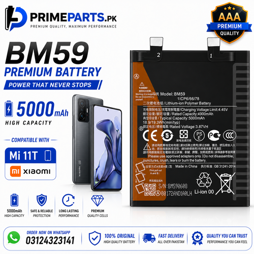 Xiaomi Mi 11T Battery Replacement | BM59 | 5000mAh | Prime Parts